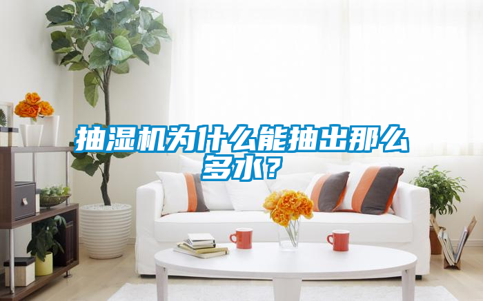 抽濕機為什么能抽出那么多水？