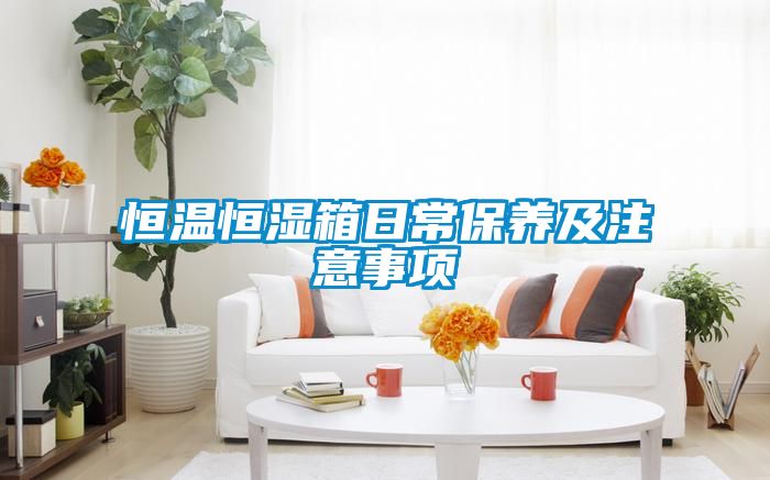 恒溫恒濕箱日常保養及注意事項