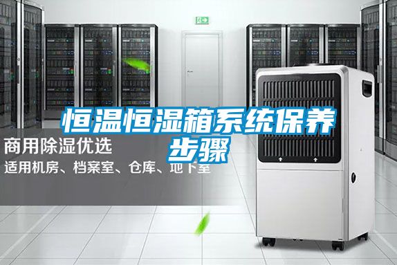 恒溫恒濕箱系統保養步驟