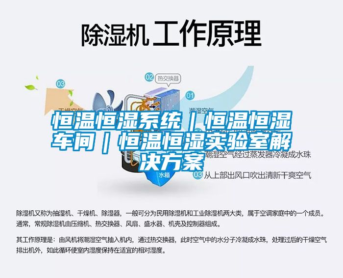 恒溫恒濕系統｜恒溫恒濕車間｜恒溫恒濕實驗室解決方案