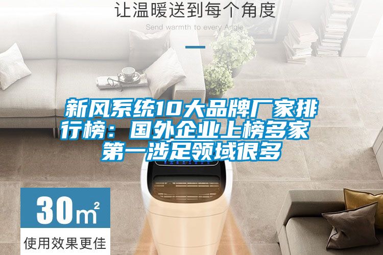 新風系統(tǒng)10大品牌廠家排行榜：國外企業(yè)上榜多家 第一涉足領(lǐng)域很多