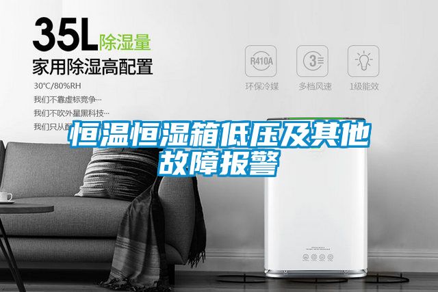恒溫恒濕箱低壓及其他故障報警