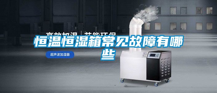 恒溫恒濕箱常見故障有哪些