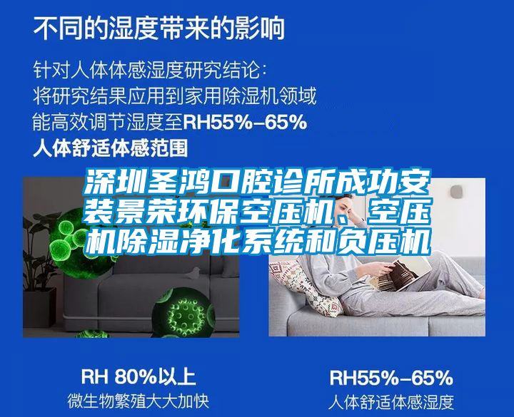深圳圣鴻口腔診所成功安裝景榮環(huán)保空壓機、空壓機除濕凈化系統(tǒng)和負壓機