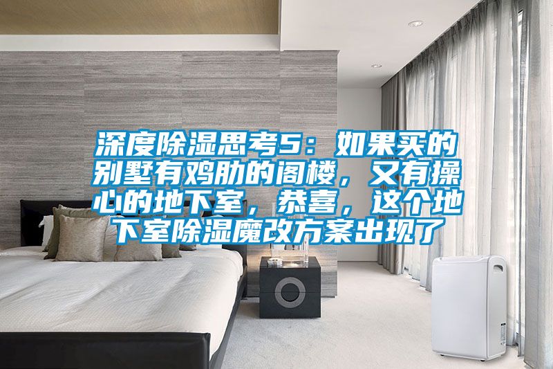 深度除濕思考5：如果買的別墅有雞肋的閣樓，又有操心的地下室，恭喜，這個地下室除濕魔改方案出現(xiàn)了