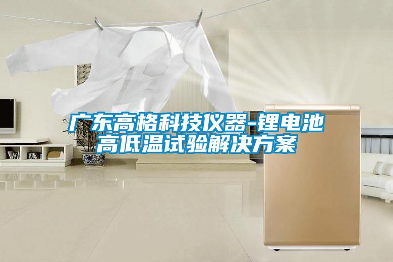 廣東高格科技儀器-鋰電池高低溫試驗解決方案