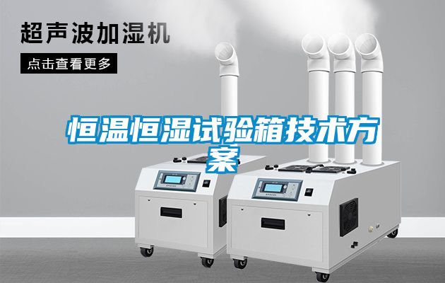 恒溫恒濕試驗箱技術方案