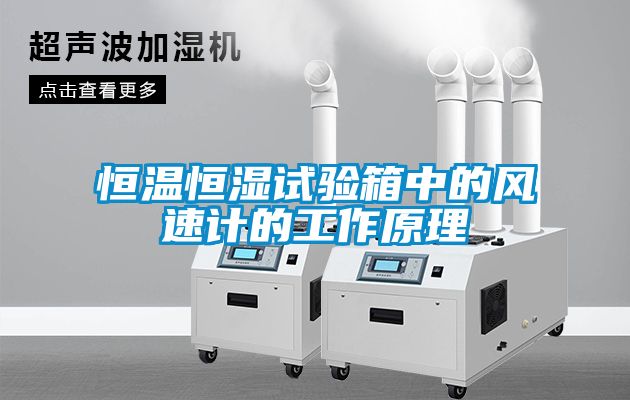 恒溫恒濕試驗箱中的風速計的工作原理