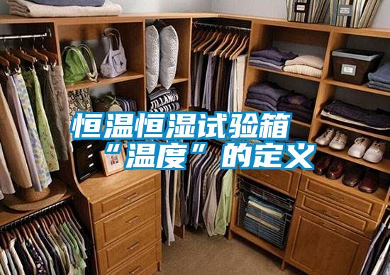 恒溫恒濕試驗箱“溫度”的定義