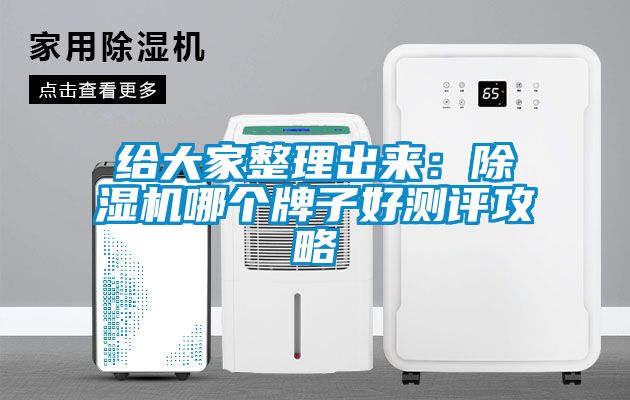 給大家整理出來：除濕機哪個牌子好測評攻略