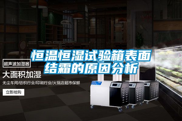 恒溫恒濕試驗箱表面結霜的原因分析