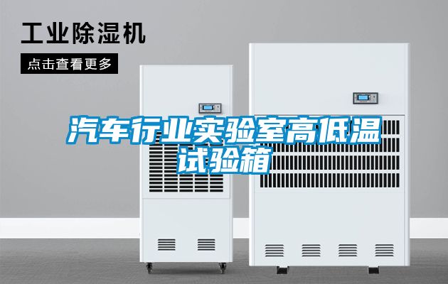 汽車行業實驗室高低溫試驗箱