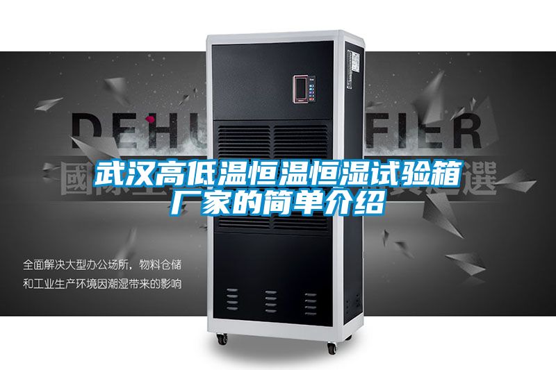 武漢高低溫恒溫恒濕試驗箱廠家的簡單介紹