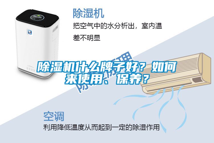 除濕機什么牌子好？如何來使用、保養？