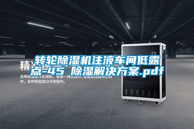 轉輪除濕機注液車間低露點-45℃除濕解決方案.pdf