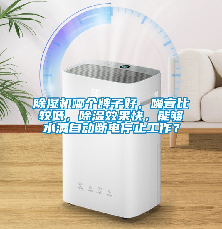 除濕機哪個牌子好，噪音比較低，除濕效果快，能夠水滿自動斷電停止工作？