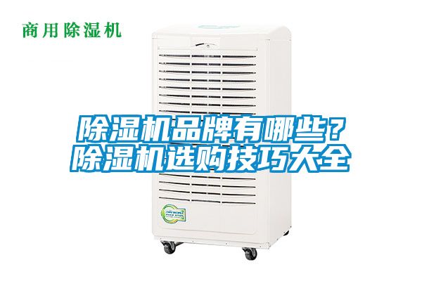 除濕機品牌有哪些？除濕機選購技巧大全
