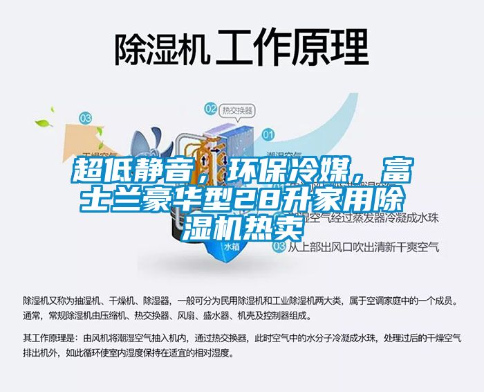 超低靜音，環保冷媒，富士蘭豪華型28升家用除濕機熱賣