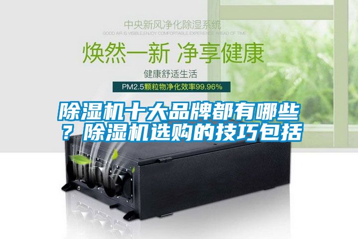 除濕機十大品牌都有哪些？除濕機選購的技巧包括