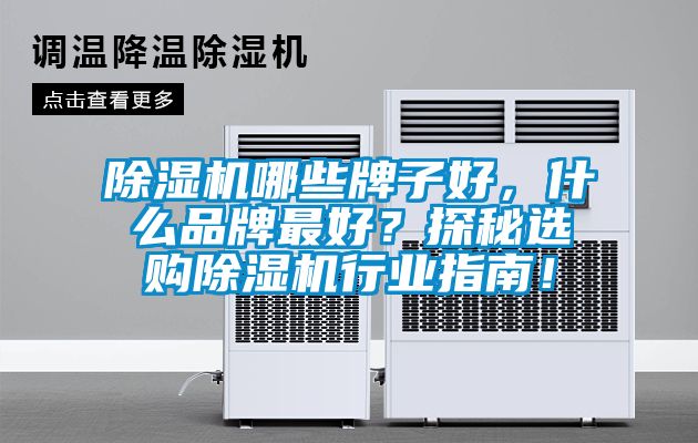 除濕機哪些牌子好，什么品牌最好？探秘選購除濕機行業(yè)指南！