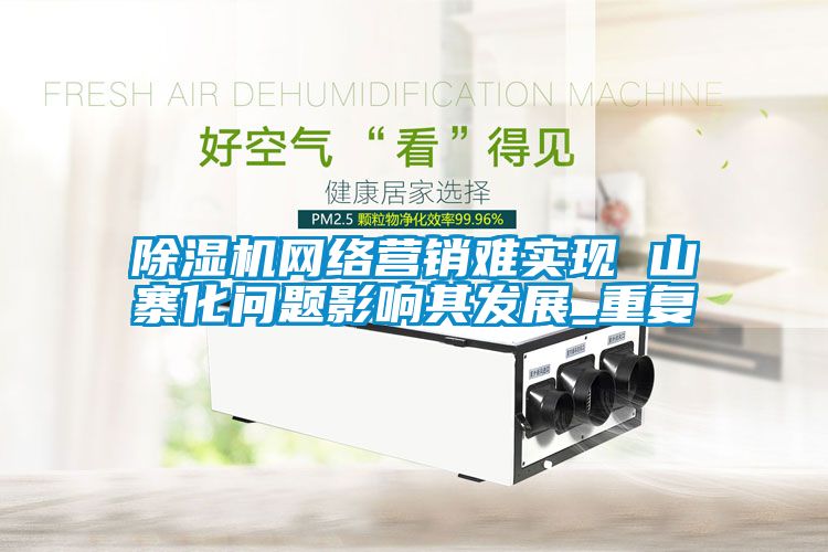 除濕機網絡營銷難實現 山寨化問題影響其發展_重復