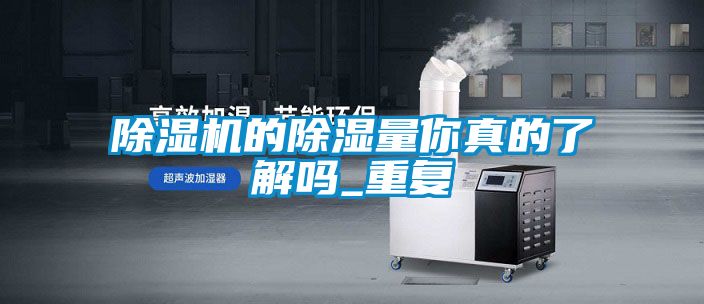 除濕機的除濕量你真的了解嗎_重復