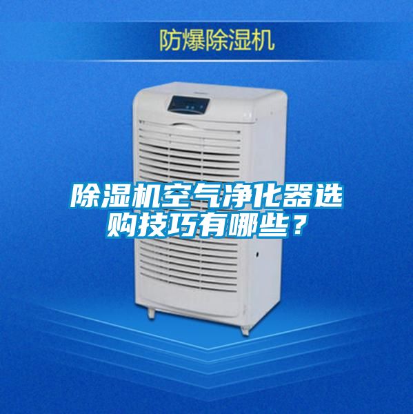 除濕機空氣凈化器選購技巧有哪些？