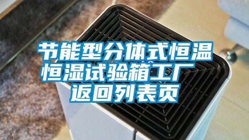 節能型分體式恒溫恒濕試驗箱工廠 返回列表頁