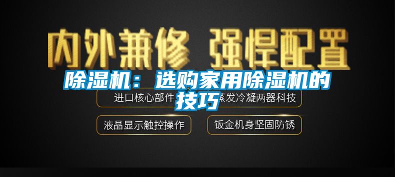 除濕機：選購家用除濕機的技巧