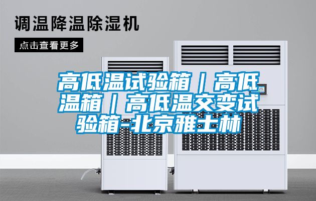 高低溫試驗箱｜高低溫箱｜高低溫交變試驗箱-北京雅士林