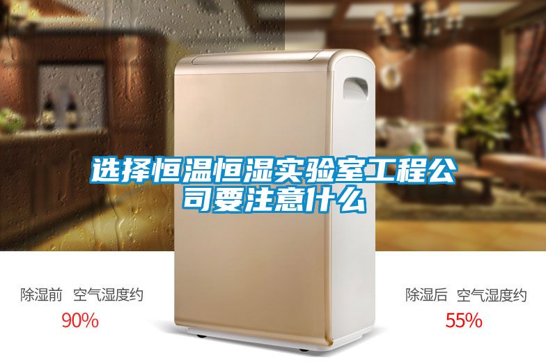 選擇恒溫恒濕實驗室工程公司要注意什么