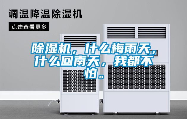 除濕機，什么梅雨天，什么回南天，我都不怕。