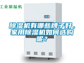 常見問題除濕機有哪些牌子好，家用除濕機如何選購呢？