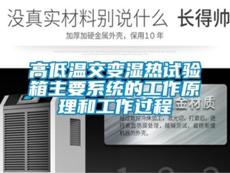 常見問題高低溫交變濕熱試驗箱主要系統的工作原理和工作過程