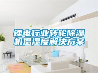 常見問題鋰電行業轉輪除濕機溫濕度解決方案